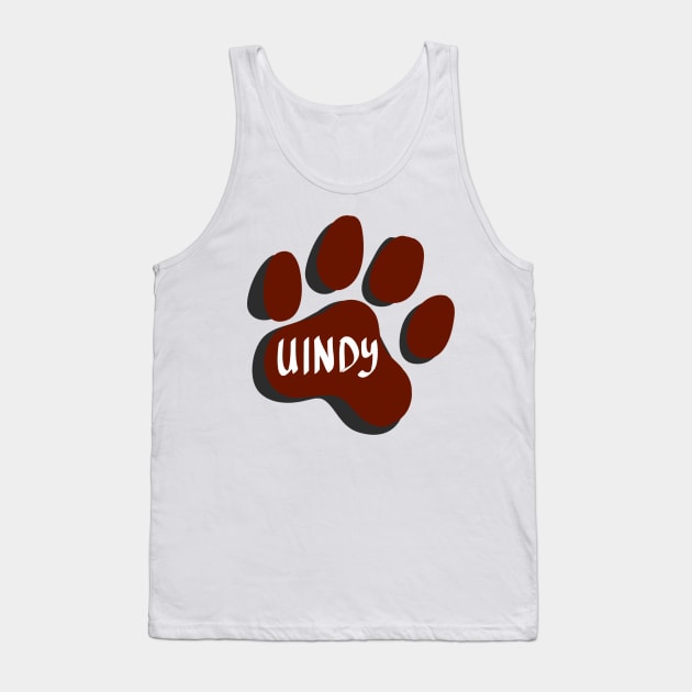 University of Indianapolis Greyhounds Paw Print Tank Top by turbo-swift